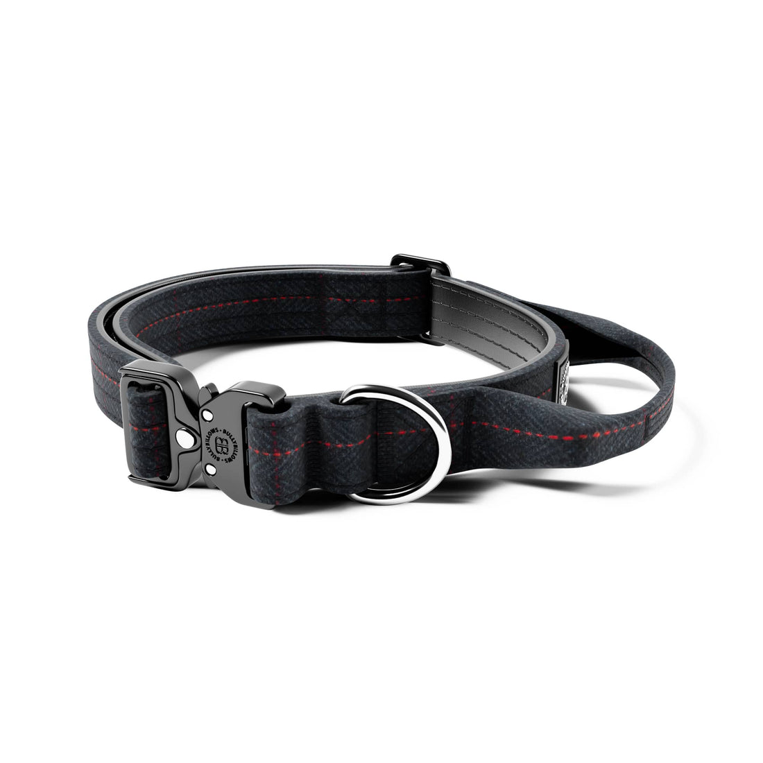 featured image of 2.5cm Tweed Combat® Collar | Handle & Rated Clip - Charcoal Black