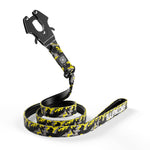 1.4m Swivel Combat Leash | Neoprene Lined, Secure Rated Clip with Soft Handle - CAMO Lightning