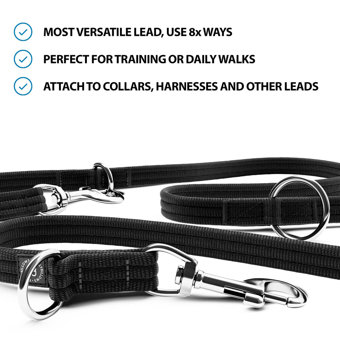 featured image of Double Ended Dog Lead | 2m Length -  Black