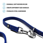 Double Ended Training Leash | All Breeds - Durable & Soft 2m Leash - Blue