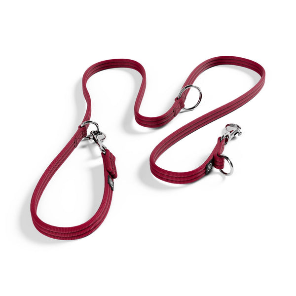 Training Double Ended Dog Lead | 2m Length -  Burgundy