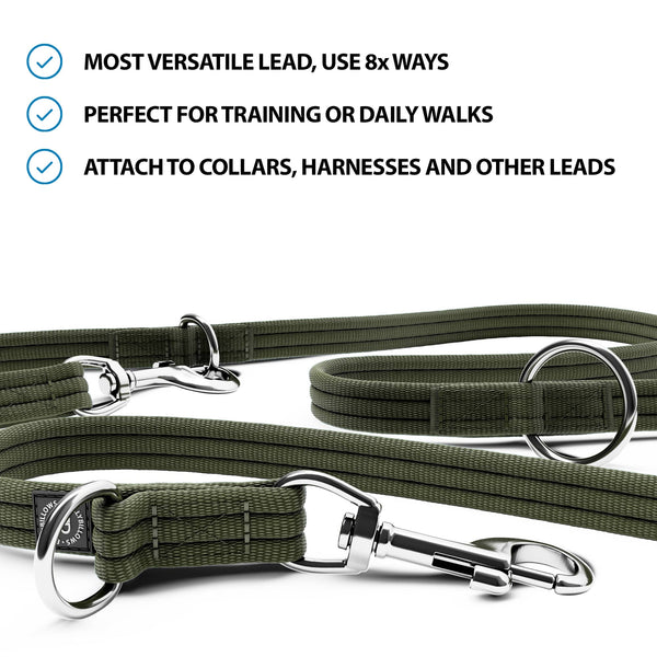 Training Double Ended Dog Lead | 2m Length -  Khaki