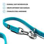 Double Ended Training Leash | All Breeds - Durable & Soft 2m Leash - Light Blue