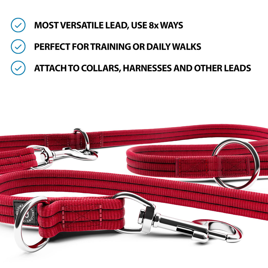 featured image of Training Double Ended Dog Leash | 2m Length - Red