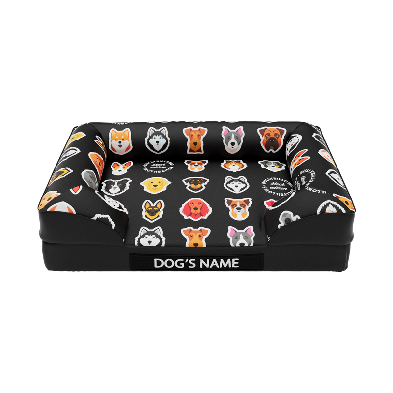 Luxury Dog Bed - Black Edition | Add your dogs name