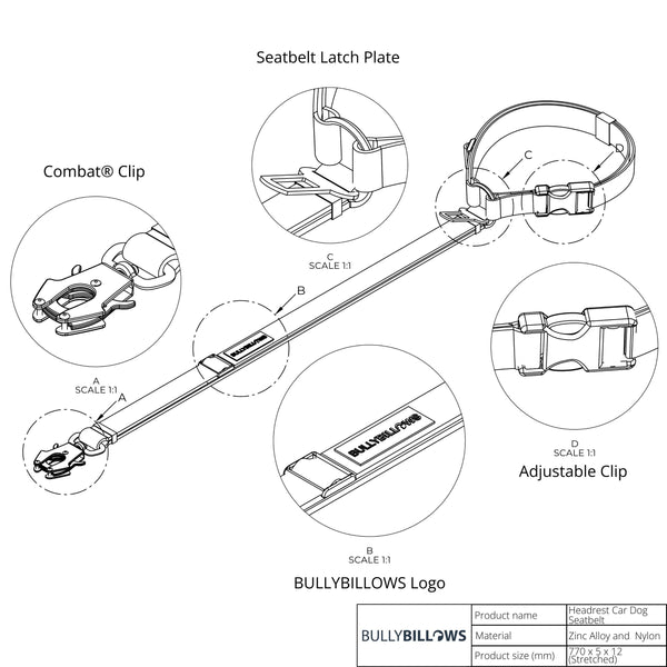 Headrest Car Seatbelt Safety Travel Accessory