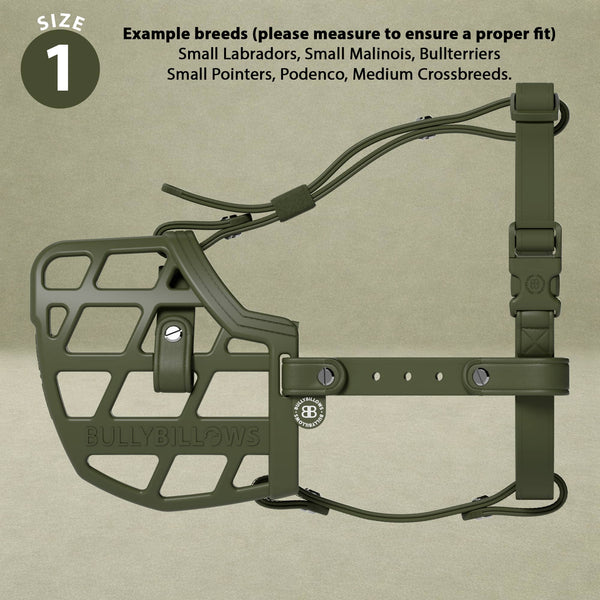 Premium Comfort Muzzle | x2 Additional Head Straps - Khaki