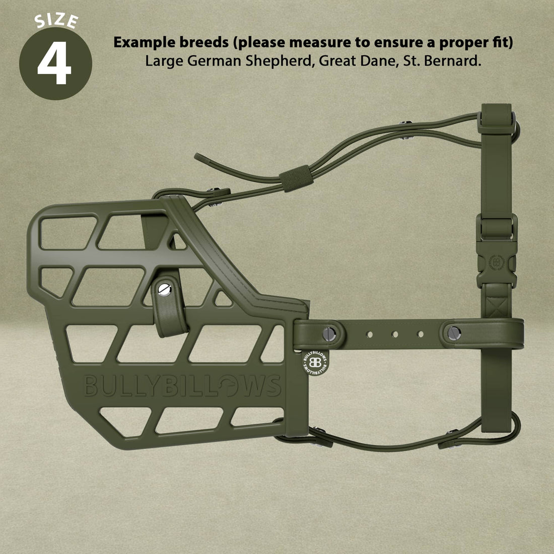 featured image of Premium Comfort Muzzle | x2 Additional Head Straps - Khaki