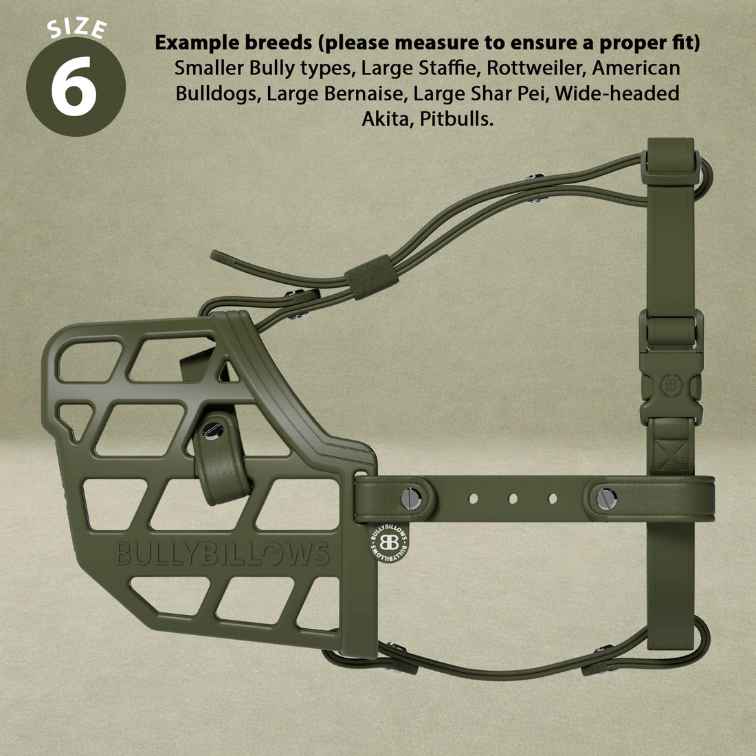 featured image of Premium Comfort Muzzle | x2 Additional Head Straps - Khaki