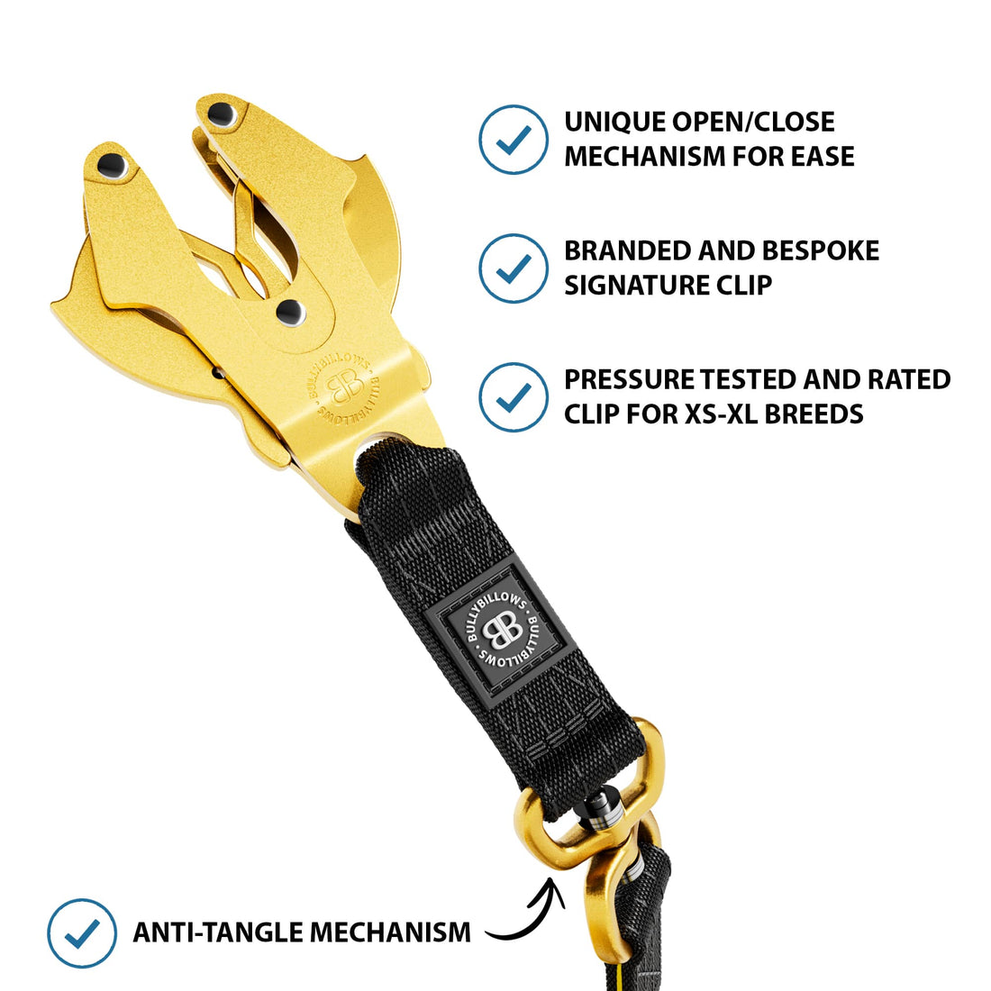 featured image of 1.4m Lighter Swivel Combat Lead | Anti-Tangle & Secure Clip - Black x Yellow