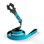 1.4m Swivel Combat Leash | Neoprene Lined, Secure Rated Clip with Soft Handle - Light Blue