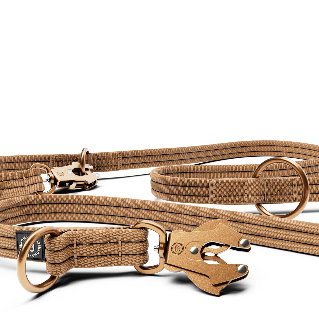 featured image of Lightweight Training Double Ended Dog Leash | 2m Length - Tan x Tan