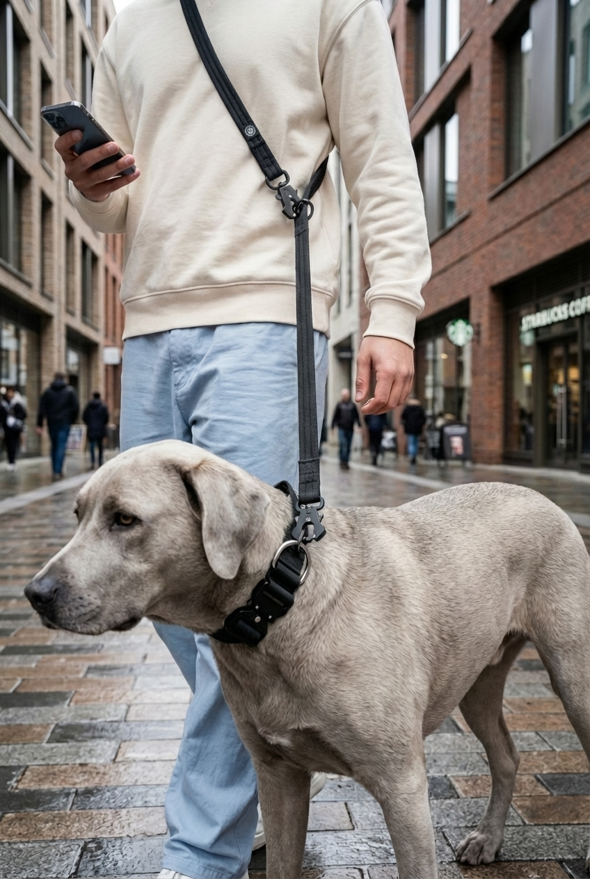 featured image of Lightweight Training Double Ended Dog Leash | 2m Length - Pink