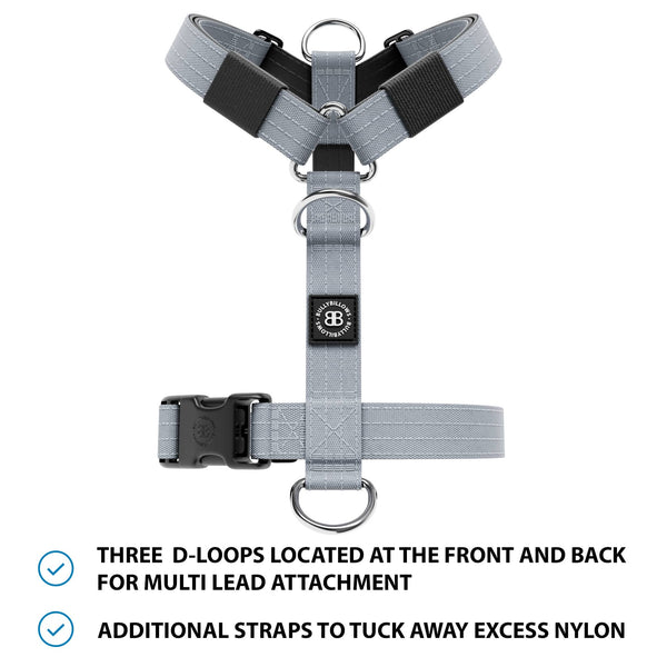 Anti-Pull TRI-Harness® | Training Dog Harness for All Breeds - Metal Grey