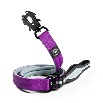 1.2m Mini Combat® Lead - Purple x Metal Grey