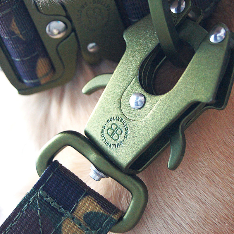 1.2m Lighter Swivel Combat Leash | Anti-Tangle & Secure Clip - Green Camouflage