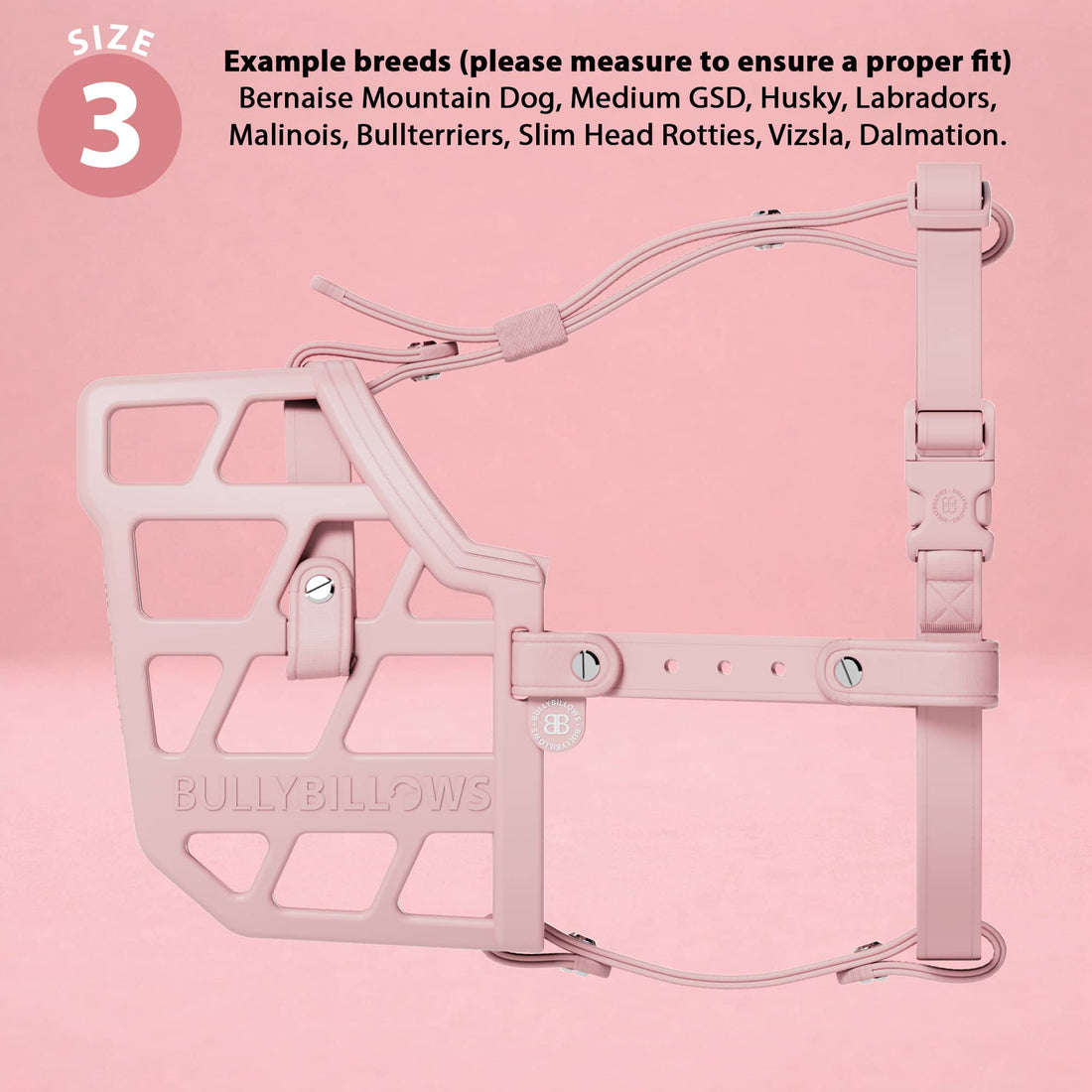 featured image of Premium Comfort Muzzle | x2 Additional Head Straps - Pink