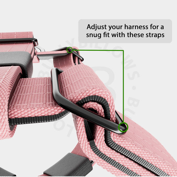 Training Anti Pull TRI-Harness® | M-XL Breeds - Pink