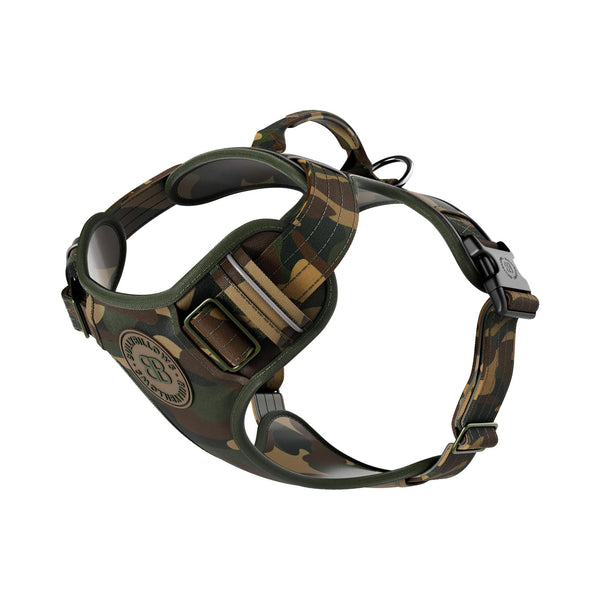 Comfort Premium Harness | Non Restrictive - Green Camouflage