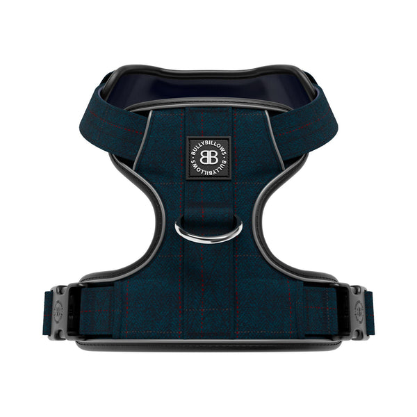 Premium Comfort Herringbone Harness | Non Restrictive - Midnight Blue