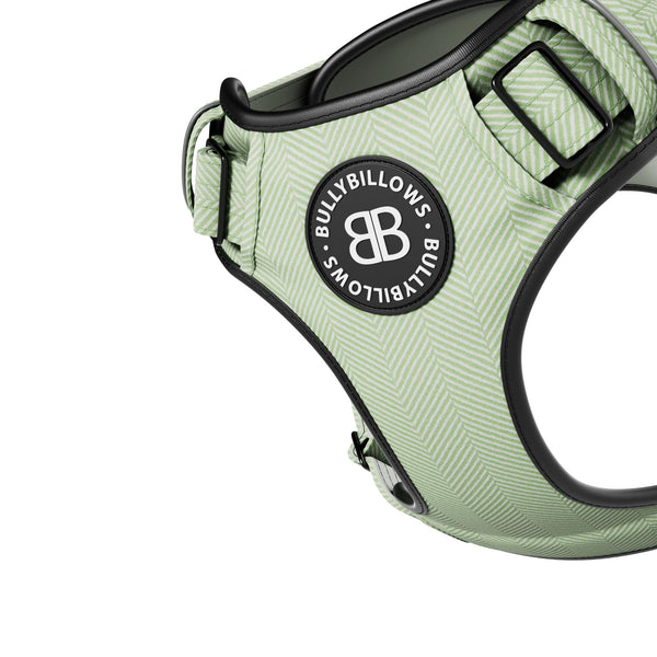 Premium Comfort Herringbone Harness | Non Restrictive - Mint Green