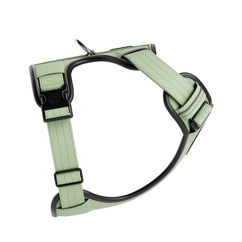 Premium Comfort Herringbone Harness | Non Restrictive - Mint Green
