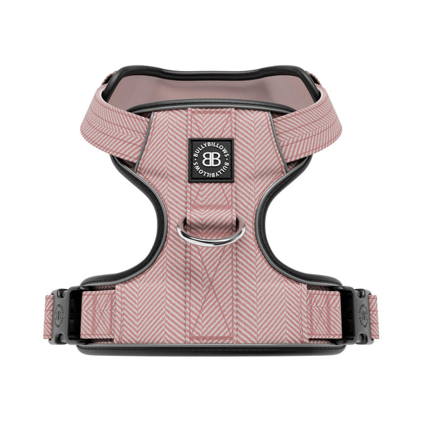 Premium Comfort Herringbone Harness | Non Restrictive - Soft Pink