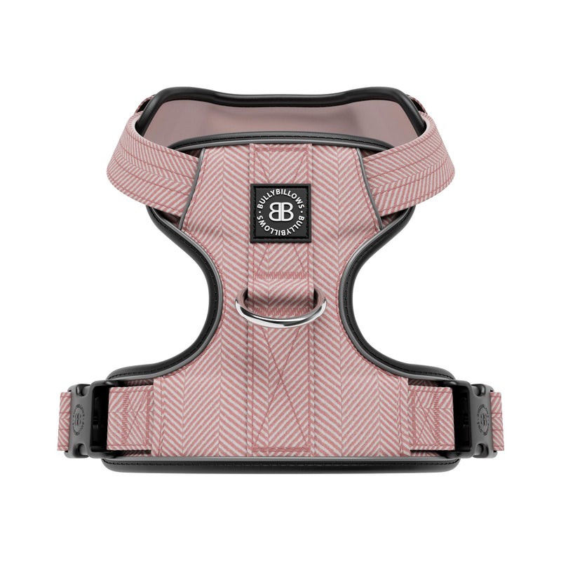Premium Comfort Herringbone Harness | Non Restrictive - Soft Pink
