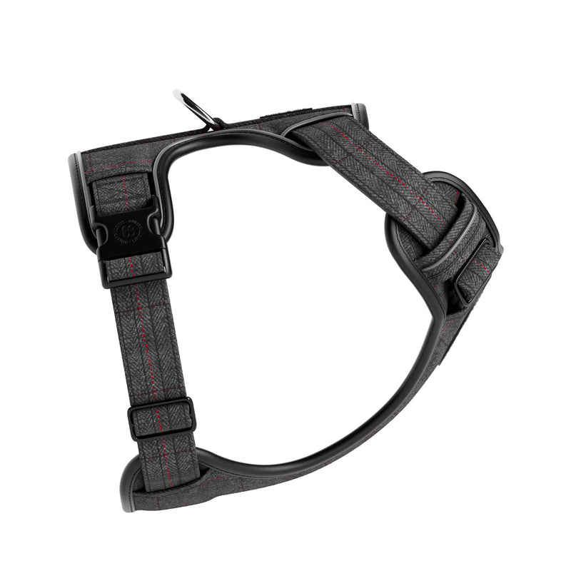Premium Comfort Herringbone Harness | Non Restrictive - Stone Grey