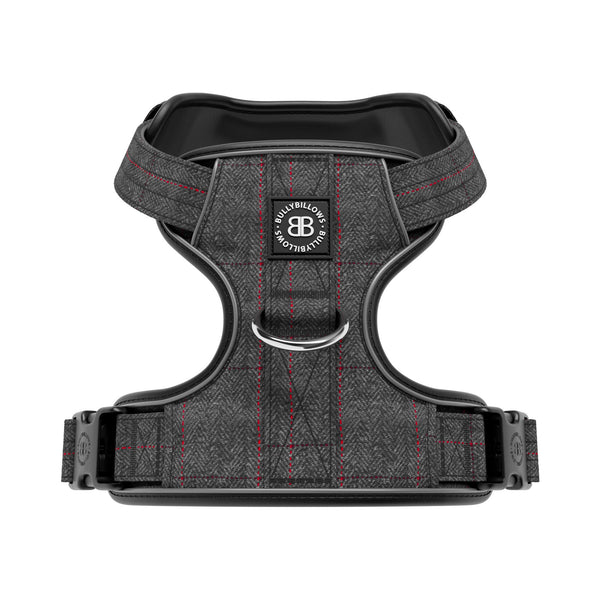 Premium Comfort Herringbone Harness | Non Restrictive - Stone Grey