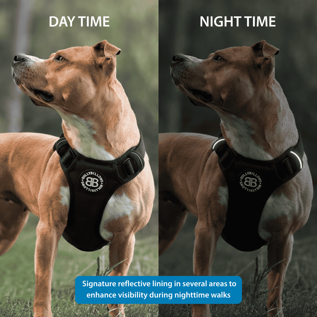 featured image of Premium Comfort Herringbone Harness | Non Restrictive - Midnight Blue