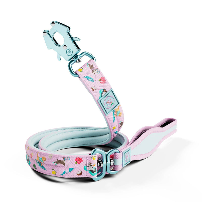 1.2m Lighter Swivel Combat Leash | Anti-Tangle & Secure Clip - BalmyBillows Pink