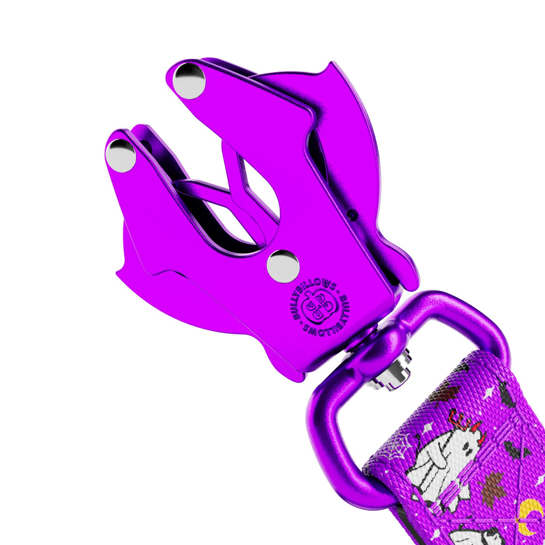 featured image of 1.2m Lighter Swivel Combat Lead | Anti-Tangle & Secure Clip - Halloween BooBillows - Purple