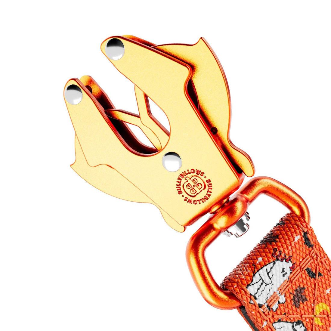 featured image of 1.2m Lighter Swivel Combat Lead | Anti-Tangle & Secure Clip - Halloween BooBillows - Orange