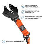 1.4m Swivel Combat Leash | Neoprene Lined, Secure Rated Clip with Soft Handle - Orange