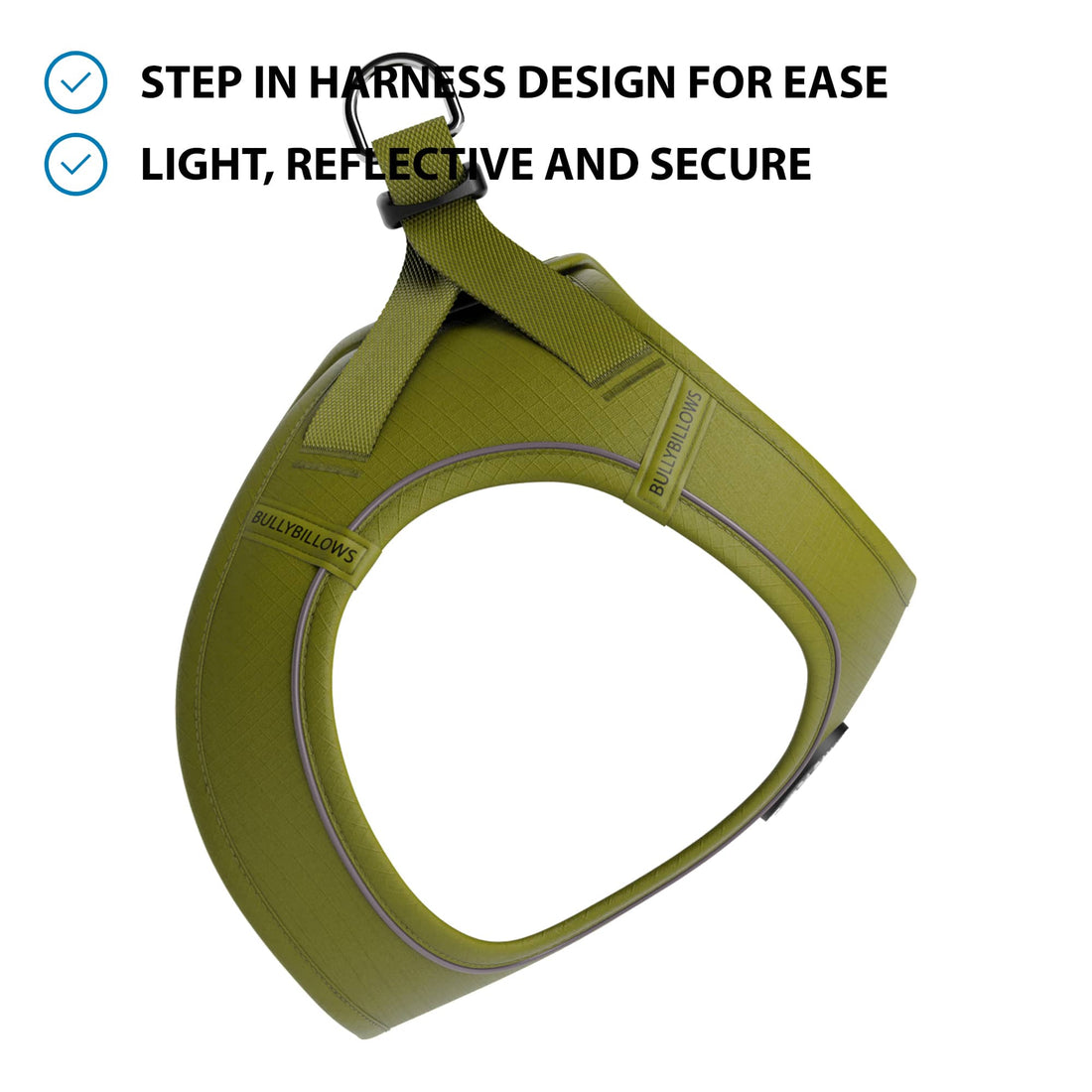 featured image of Step in Harness | XS-M Breeds - Olive Green