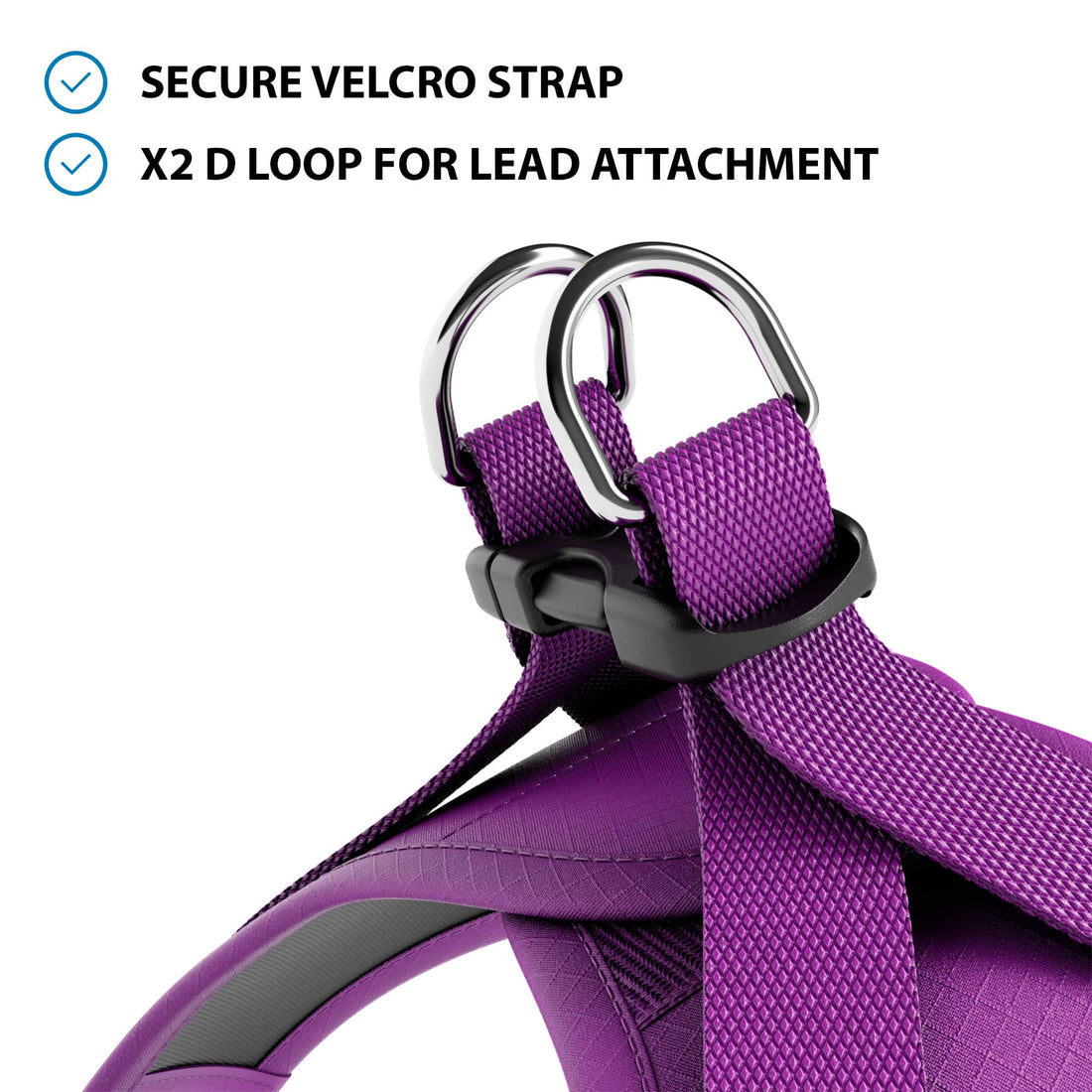featured image of Step in Harness | XS-M Breeds - Purple