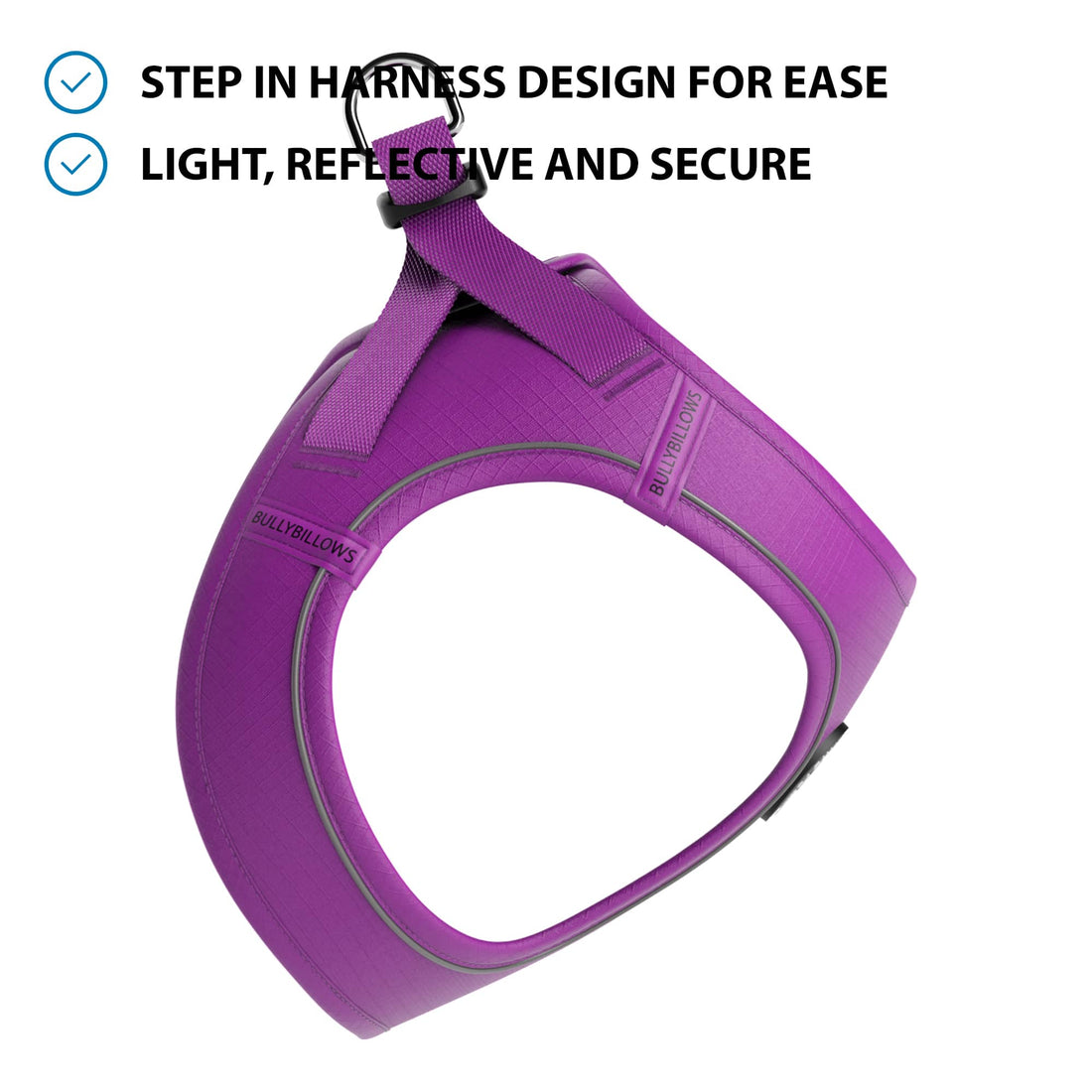 featured image of Step in Harness | XS-M Breeds - Purple
