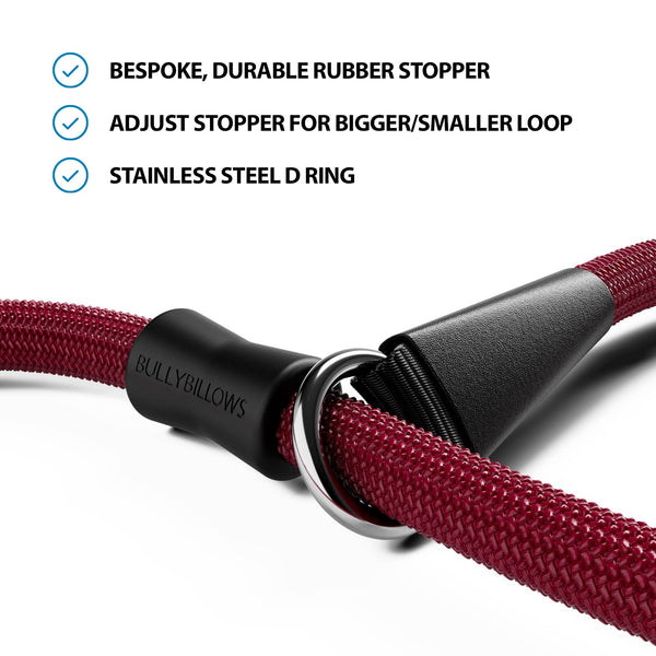 Slip Training Lead | Anti Pull & No Choking -  Burgundy