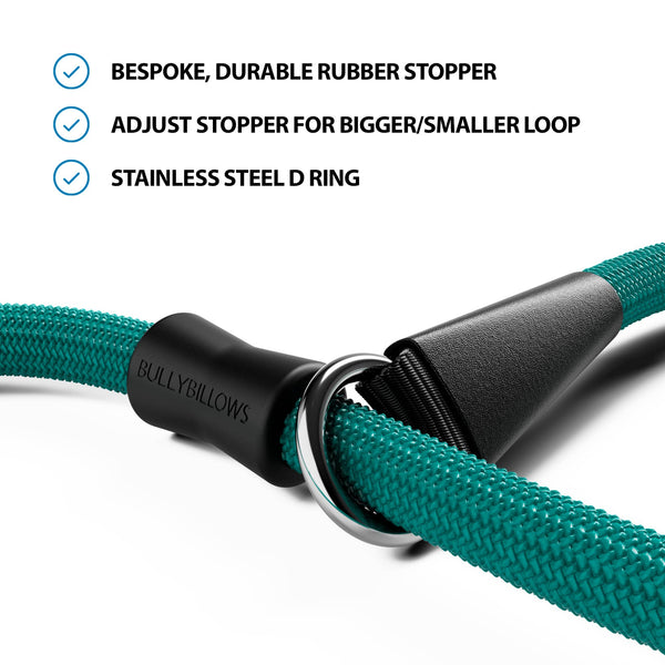 Slip Training Lead | Anti Pull & No Choking -  Turquoise