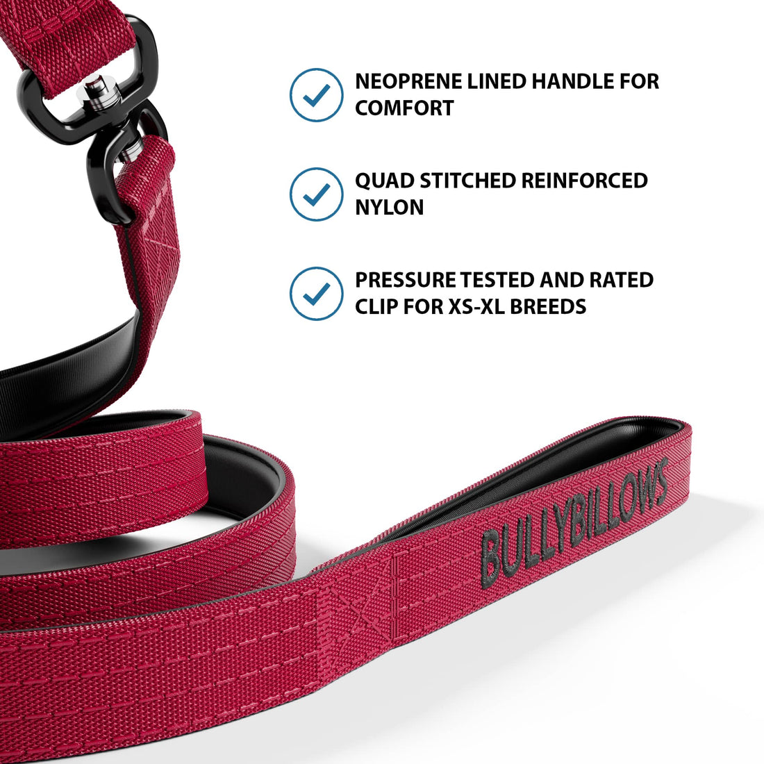 featured image of 1.4m Swivel Combat Lead | Anti-Tangle & Secure Clip - Burgundy