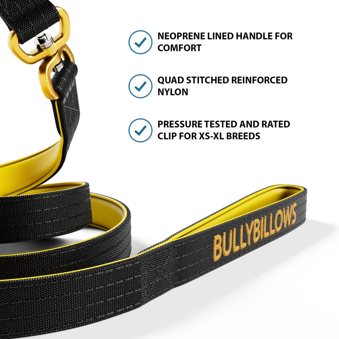 featured image of 1.4m Lighter Swivel Combat Lead | Anti-Tangle & Secure Clip - Black x Yellow