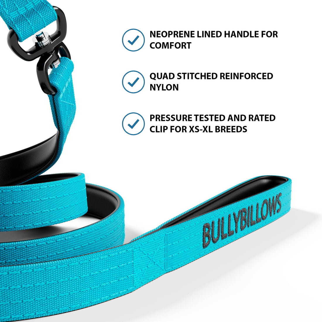 featured image of 1.4m Swivel Combat Lead | Anti-Tangle & Secure Clip - Light Blue