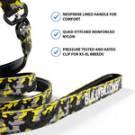 1.4m Swivel Combat Leash | Neoprene Lined, Secure Rated Clip with Soft Handle - CAMO Lightning