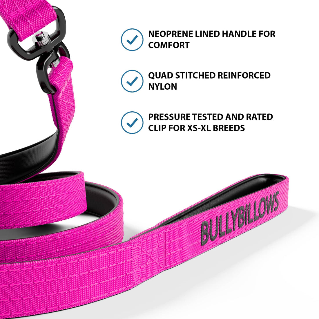 featured image of 1.4m Swivel Combat Lead | Anti-Tangle & Secure Clip - Magenta