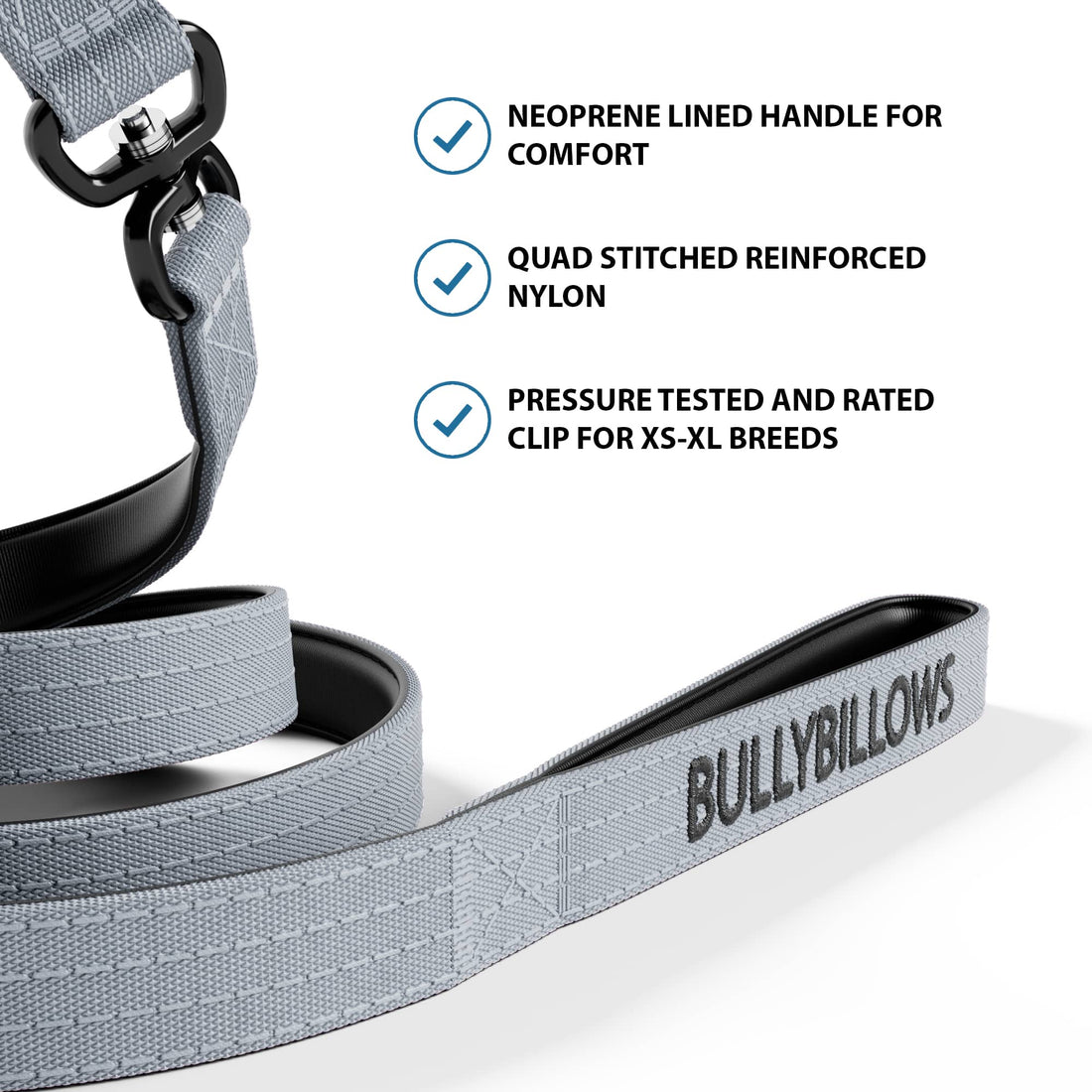 featured image of 1.4m Swivel Combat Lead | Anti-Tangle & Secure Clip - Metal Grey