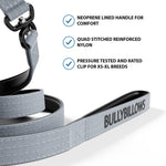 1.4m Swivel Combat Leash | Neoprene Lined, Secure Rated Clip with Soft Handle - Metal Grey