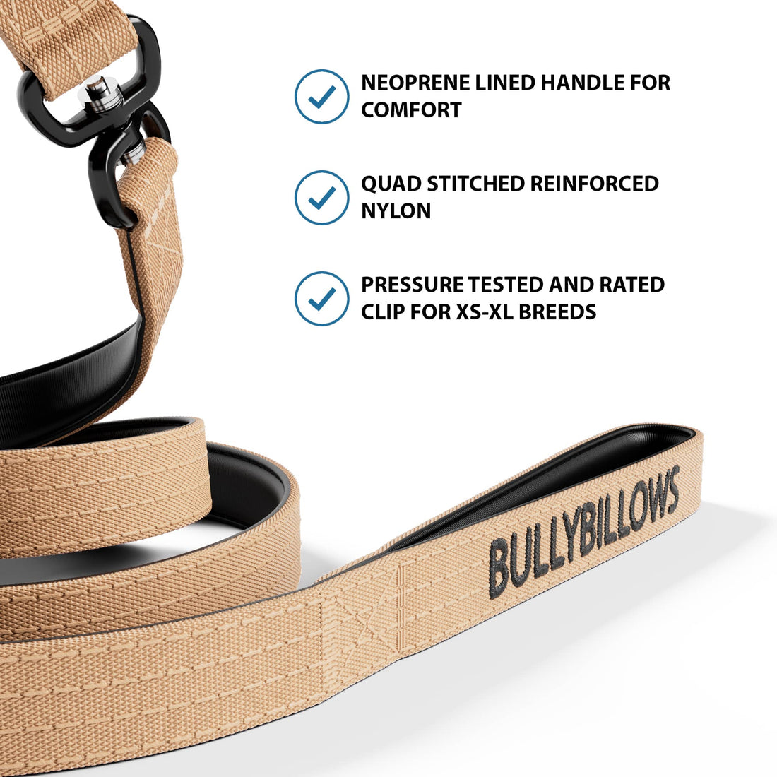 featured image of 1.4m Swivel Combat Lead | Anti-Tangle & Secure Clip - Tan