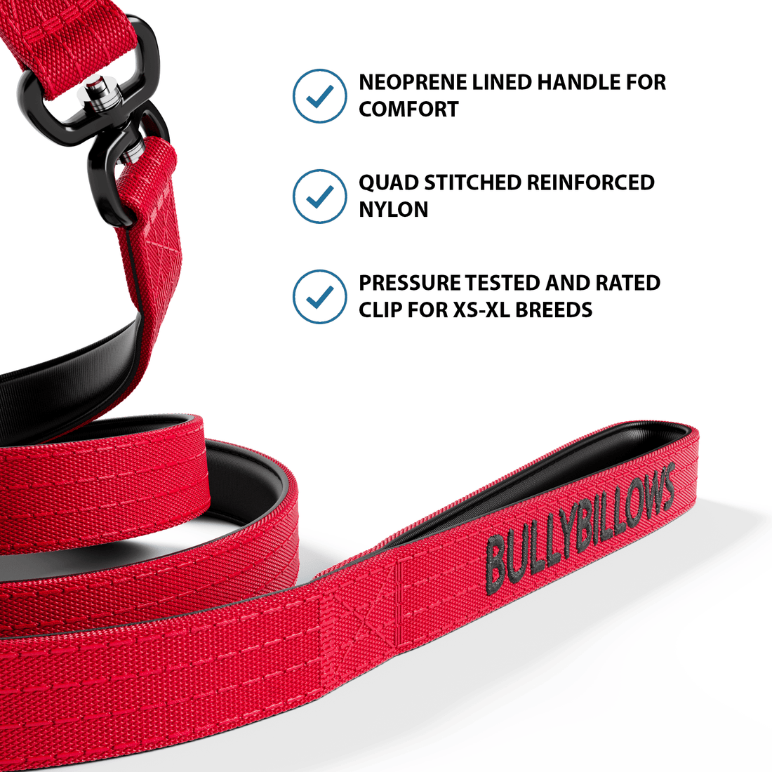 featured image of 1.4m Swivel Combat Lead | Anti-Tangle & Secure Clip - Red