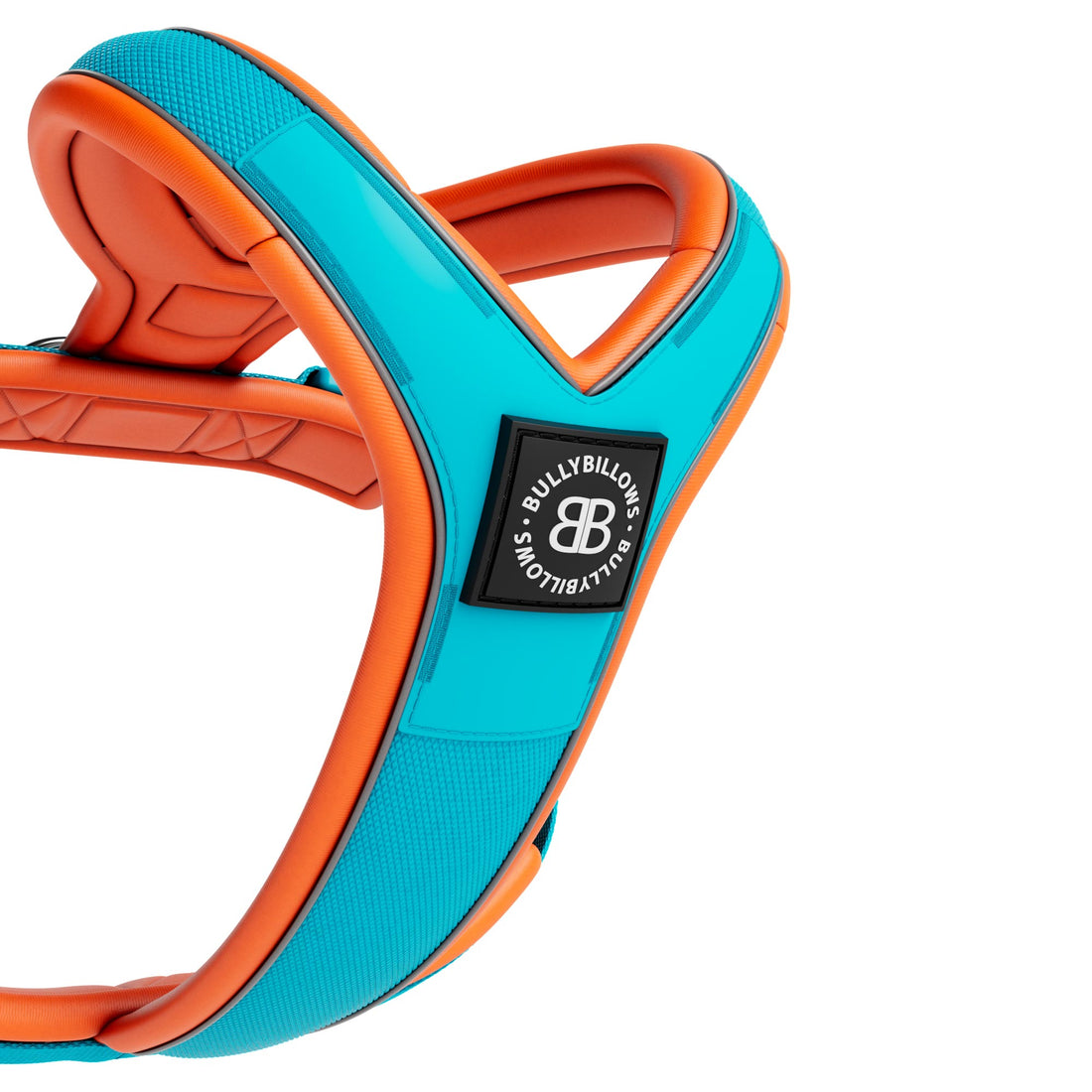featured image of Slip on Harness | Foam Padded - Light Blue x Orange